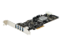 StarTech.com PCI Express (PCIe) SuperSpeed USB 3.0-kortadapter med 4 portar och 4 dedicerade kanaler på 5 Gbps ? UASP ? SATA/LP4-ström - Vänster vinkel