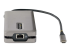 StarTech.com USB-C Multiport Adapter, HDMI/VGA, 4K 60Hz Video, 3-Port USB Hub, 100W Power Delivery Pass-Through, GbE, USB Type-C Travel Dock w/ Charging, 1ft/30cm Wrap-Around Cable - Vänster vinkel