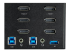 StarTech.com 2-ports DisplayPort KVM-switch för tre skärmar - Närbild