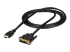 StarTech.com 6ft (1.8m) HDMI to DVI Cable, DVI-D to HDMI Display Cable (1920x1200p), Black, 19 Pin HDMI Male to DVI-D Male Cable Adapter, Digital Monitor Cable, M/M, Single Link - Höger vinkel