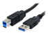 StarTech.com 10 ft Black SuperSpeed USB 3.0 Cable A to B - Höger vinkel